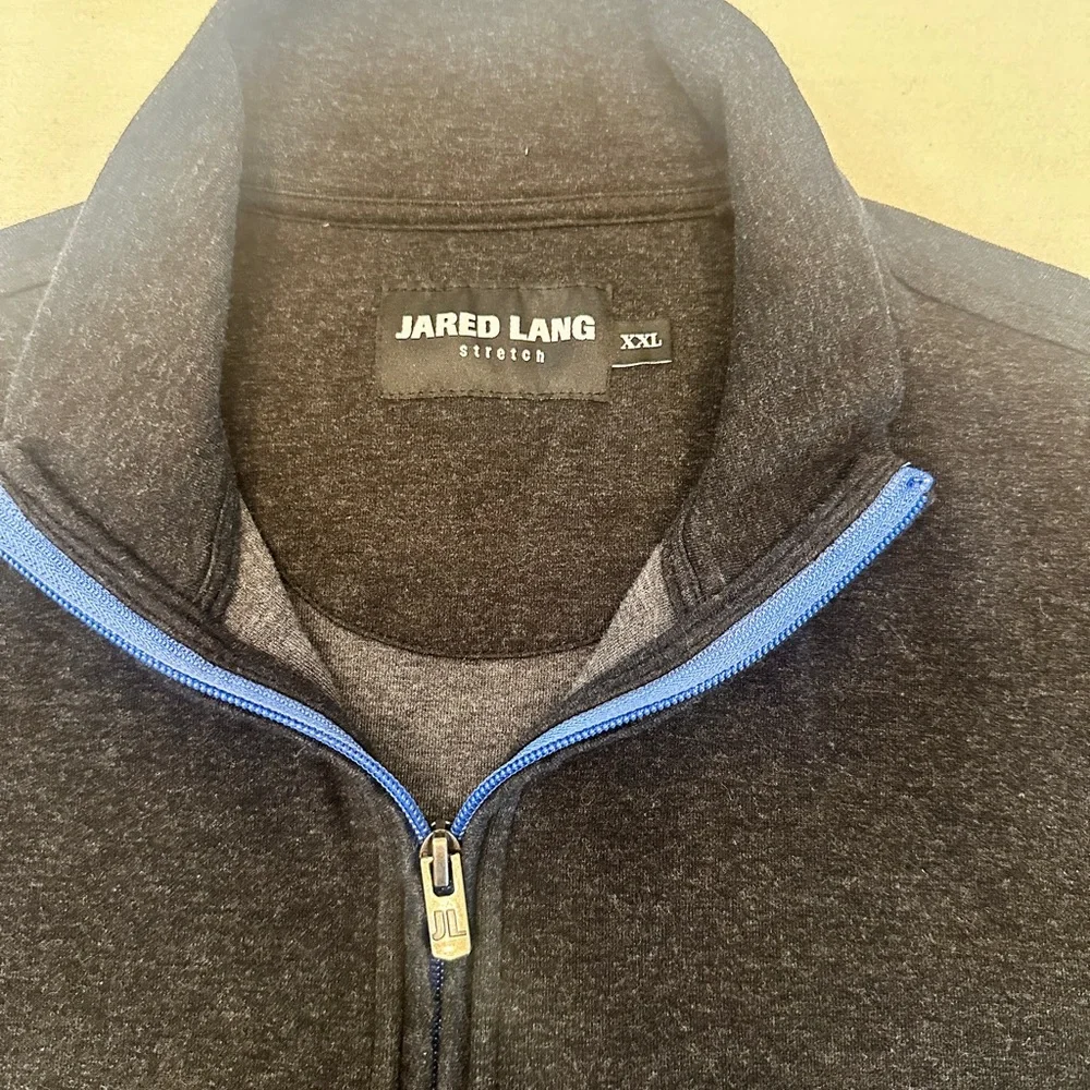 Jared Lang Gray Quarter-Zip Sweater - Picture 2 of 2